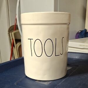 Rae Dunn White Ceramic TOOLS Utensil Crock